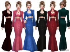 Sims 4 Everyday Clothes Mod: Long Dress with Jacket (Featured)