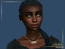 Sims 4 Female Accessory Mod: Sierra Infinity Necklace (Image #2)