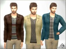 Sims 4 Elder Clothes Mod: Autumn Jacket (Image #3)