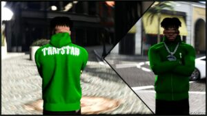 GTA 5 Player Mod: Trapstar Jacket for Franklin (Image #5)