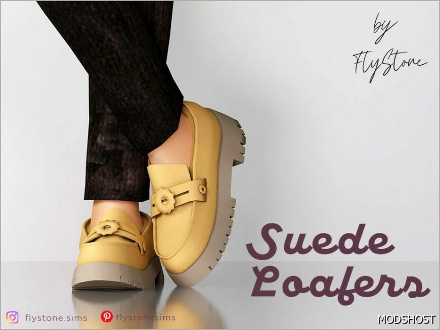 Sims 4 Male Shoes Mod: Suede Loafers (Featured)