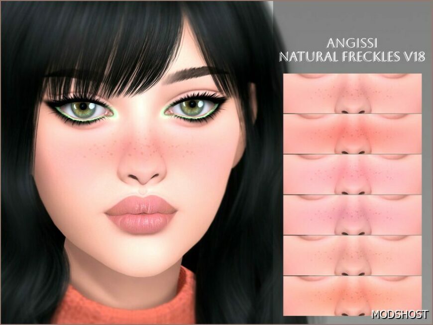 Sims 4 Female Makeup Mod: Natural Freckles V18 (Featured)