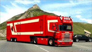 ETS2 Scania Truck Mod: 164L Flower Shuttle Combo V1.1 1.50 (Featured)