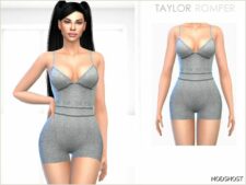 Sims 4 Elder Clothes Mod: Taylor Romper (Featured)