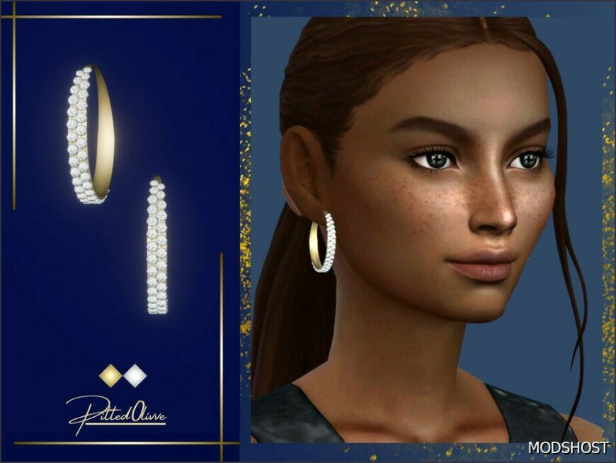 Sims 4 Female Accessory Mod: TIA Earrings (Featured)