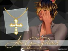 Sims 4 Female Accessory Mod: Alba GEM Pendant (Featured)