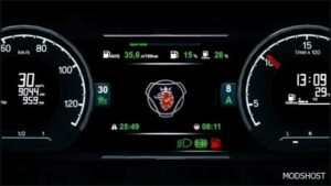 ETS2 Scania Mod: NG Improved Dashboard V4.9 1.50 (Featured)