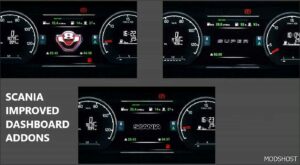 ETS2 Scania Mod: NG Improved Dashboard V4.9 1.50 (Image #2)