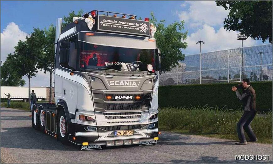 ETS2 Scania Truck Mod: Ludwig Scania R590 Lowcab+Trailer 1.50 (Featured)