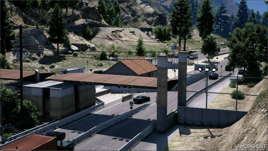 GTA 5 Mod: Borderpatrol Checkpoint with Station Ymap /Fivem (Featured)