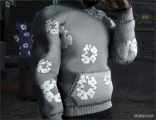 GTA 5 Player Mod: Denim Tears Cotton Wreath Hoodie (MP Male) (Image #2)