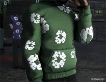 GTA 5 Player Mod: Denim Tears Cotton Wreath Hoodie (MP Male) (Image #3)