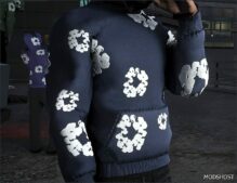 GTA 5 Player Mod: Denim Tears Cotton Wreath Hoodie (MP Male) (Image #4)