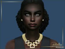 Sims 4 Female Accessory Mod: Alba Necklace (Chunky) (Image #2)