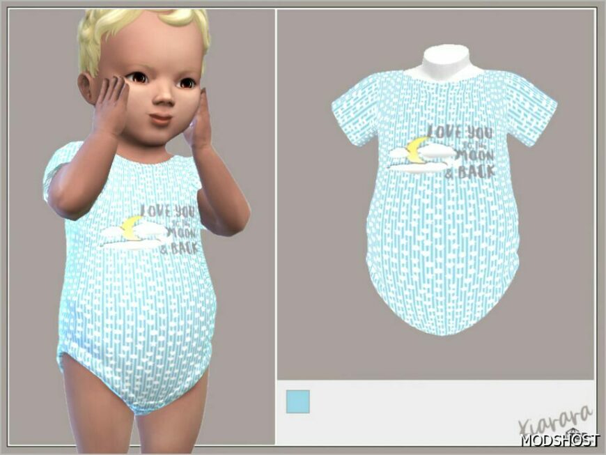 Sims 4 Kid Clothes Mod: Love YOU to The Moon and Back Onesie (Featured)