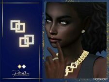 Sims 4 Female Accessory Mod: Alba Earrings (Featured)