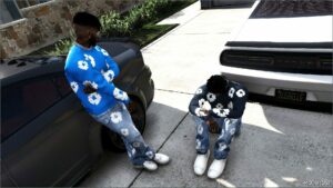 GTA 5 Player Mod: Denim Tears Sweater Pack for Franklin (Image #3)