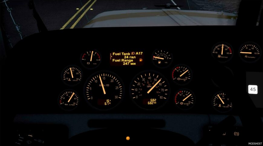 ATS Peterbilt Interior Mod: 389 Improved Dashboard V1.1 (Featured)