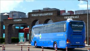 ETS2 Neoplan Mod: NEW Neoplan Tourliner C13 Blue Topcam Skin Pack (Image #2)