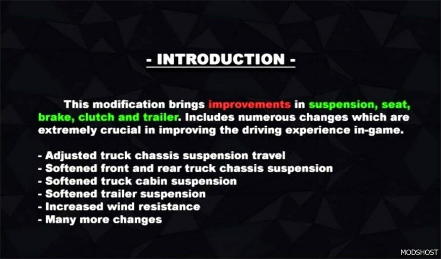 ATS Mod: Revamped Dynamic Suspension V2.2.6.1 (Featured)