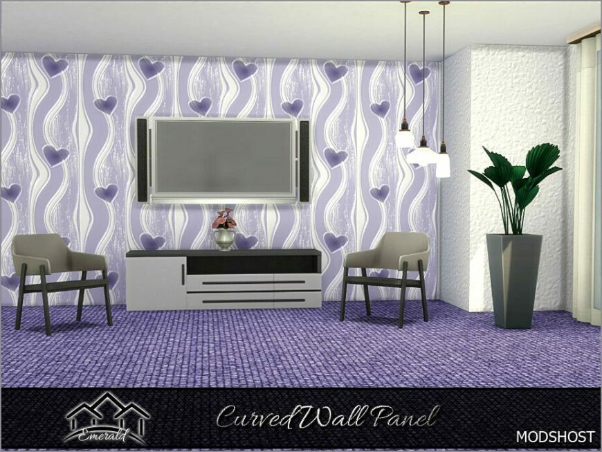 Sims 4 Mod: Curved Wall Panel S1 (Featured)