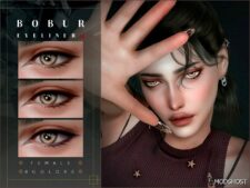 Sims 4 Eyeliner Makeup Mod: with 2D Eyelashes (Image #2)