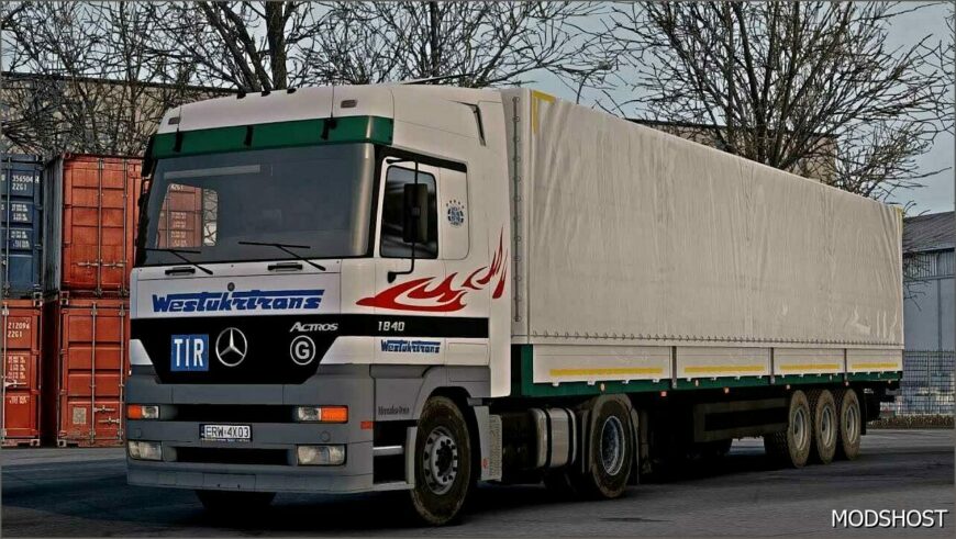 ETS2 Mercedes-Benz Truck Mod: Mercedes Actros MP1 V1.3 1.50 (Featured)