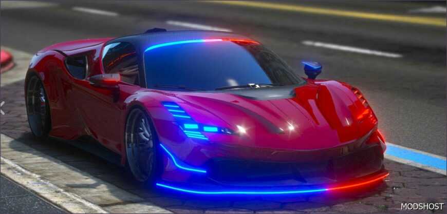 GTA 5 Ferrari Vehicle Mod: SF90 Widebody (Featured)