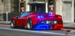 GTA 5 Ferrari Vehicle Mod: SF90 Widebody (Image #2)