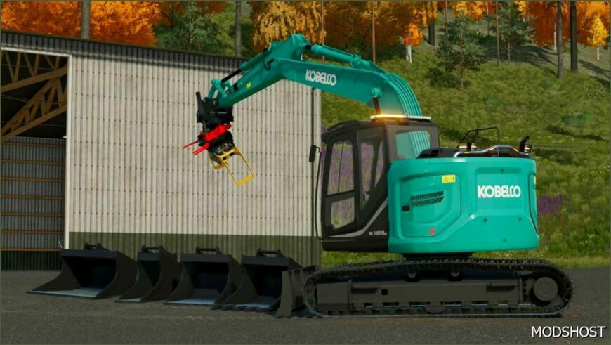 FS22 Forklift Mod: Kobelco SK 140SR Edit (Featured)