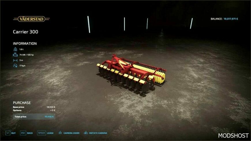 FS22 Cultivator Mod: Väderstad Carrier 300 V1.1 (Featured)