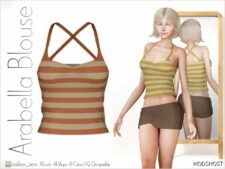 Sims 4 Female Clothes Mod: Arabella Blouse – ACN 472 (Image #2)