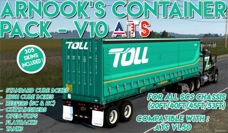 ATS Cargo Mod: Arnook’s Container Pack – Edition V10 (Featured)