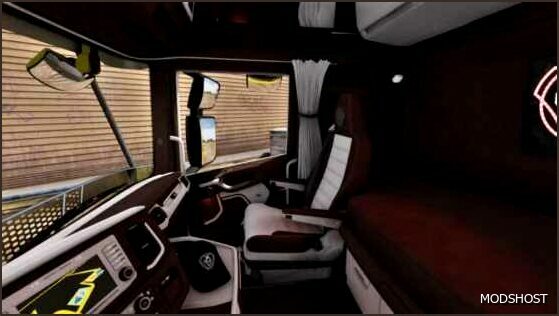 ETS2 Scania Mod: Next GEN Brown - White Interior 1.51 (Featured)