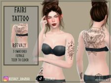 Sims 4 Female Mod: Fairi Tattoo (Featured)