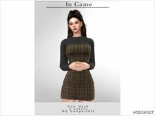 Sims 4 Female Clothes Mod: Short Dress D-306 (Featured)