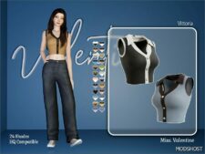 Sims 4 Adult Clothes Mod: Vittoria TOP (Featured)