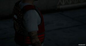 GTA 5 Player Mod: Bloods Vest for MP Male (Featured)