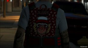 GTA 5 Player Mod: Bloods Vest for MP Male (Image #2)