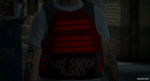 GTA 5 Player Mod: Bloods Vest for MP Male (Image #3)