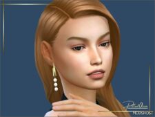 Sims 4 Female Accessory Mod: Evelynne Earrings (Image #2)