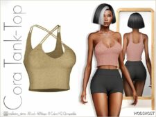 Sims 4 Female Clothes Mod: Cora Tank-Top – ACN 473 (Image #2)