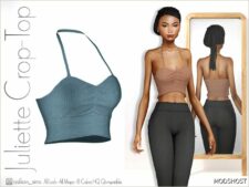 Sims 4 Female Clothes Mod: Juliette Crop-Top – ACN 474 (Image #2)