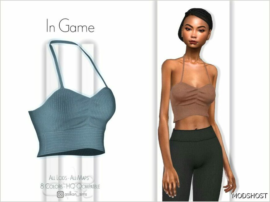 Sims 4 Female Clothes Mod: Juliette Crop-Top – ACN 474 (Featured)