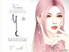 Sims 4 Female Accessory Mod: Moonstar – Earing (Featured)