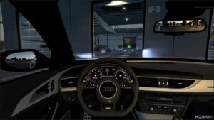 ETS2 Audi Car Mod: RS6 C7 Avant 2016 V1.5 1.51 (Image #2)