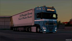 ETS2 Krone Mod: J.B Freight Group Rental Skin (FOR Krone Profiliner) (Image #2)