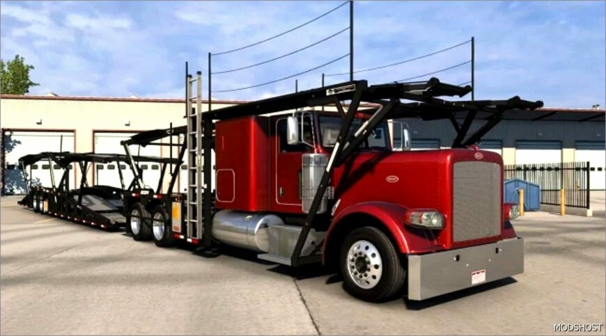 ATS Peterbilt Truck Mod: 389 Auto Hauler V1.3 (Featured)