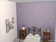 Sims 4 Mod: Large Diamond Feat Wall (Image #2)