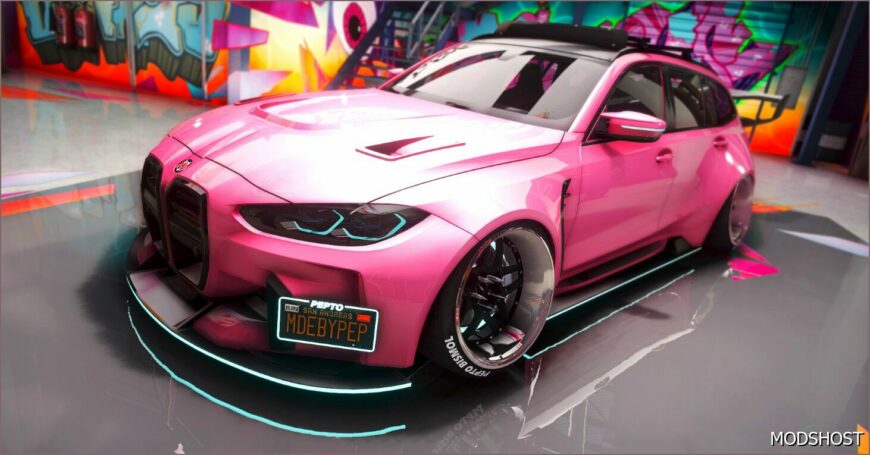 GTA 5 BMW Vehicle Mod: M3 Touring Demon Debadged Add-On / Fivem / Tuning (Featured)